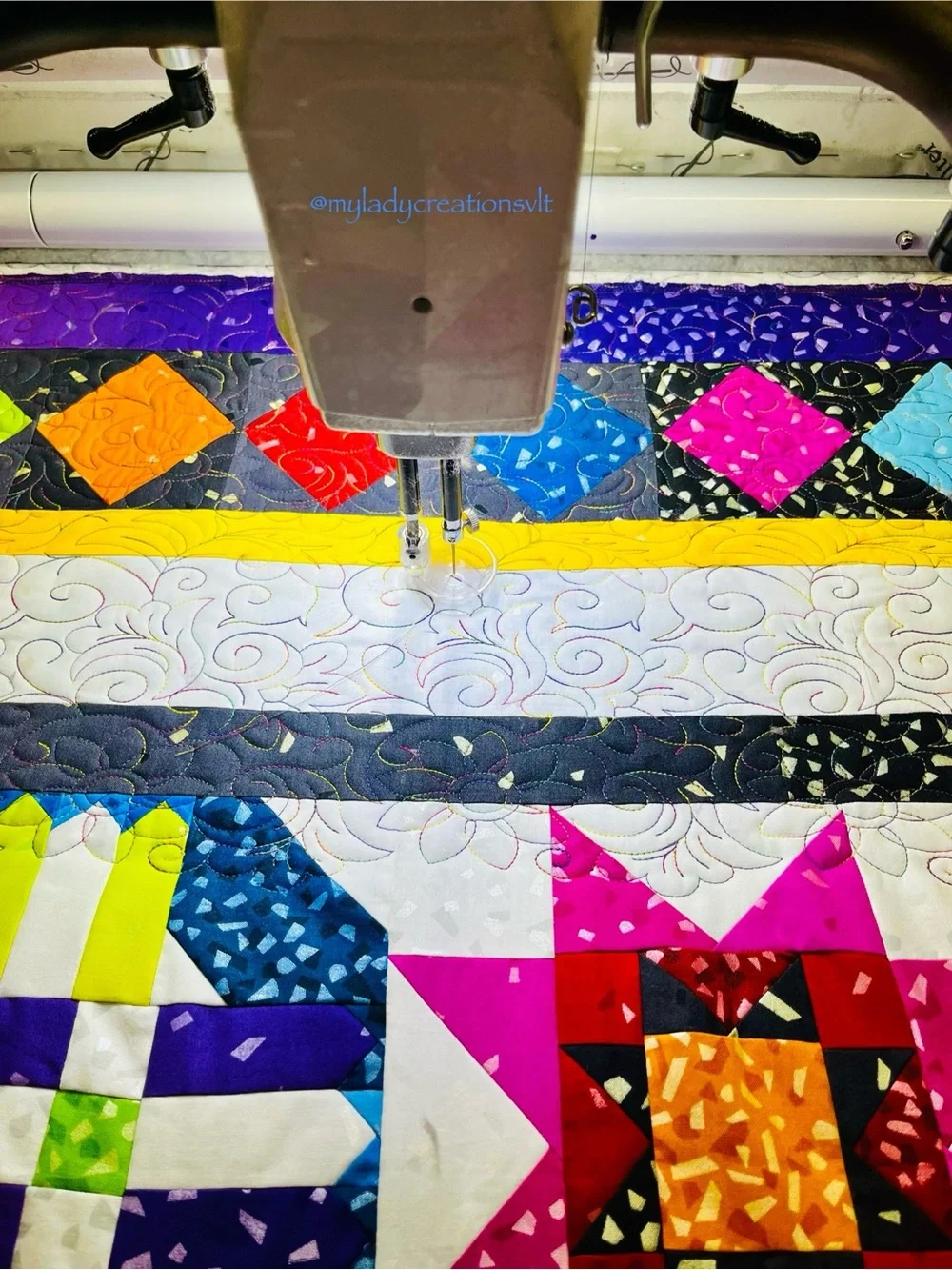 Handmade Rainbow Ombré Patchwork Quilt
